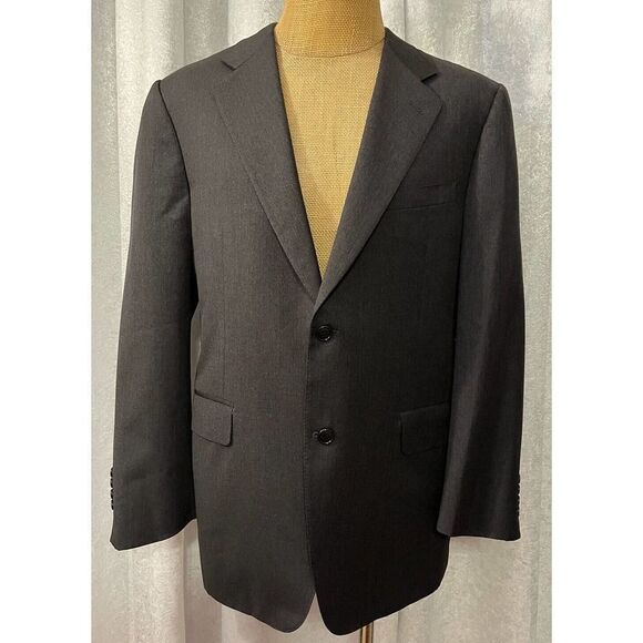 CANALI MEN'S Sports Coat Luxury Gray 100% Wool Made in Italy Size 44 R - Picture 1 of 10